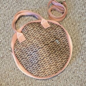 HARVEY'S Seatbelt Bag Circle Wicker Basket Handbag